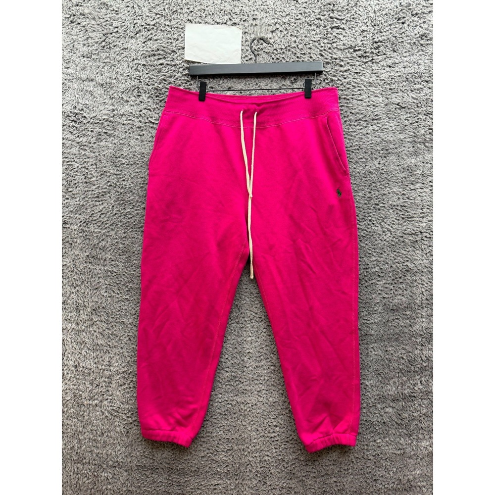 Polo Ralph Lauren Fleece Drawstring Jogger Sweatpants Pink Womens Size XL